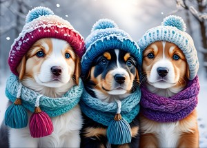 Bluebird: Doggies in the Winter (300XL) kinderpuzzel