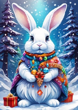 Bluebird: Winter Bunny (500) verticale puzzel