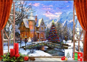 Bluebird: Christmas Mountain View (500) kerstpuzzel