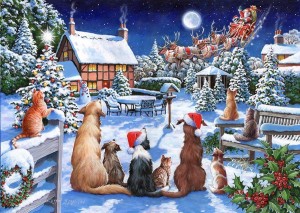 House of Puzzles: Santa Paws (1000) kerstpuzzel