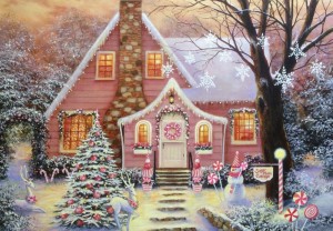 Alipson: Sugar Plum Cottage (1000) kerstpuzzel