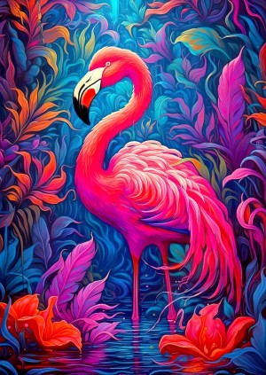 Enjoy: Flamingo Miracle (1000) verticale puzzel