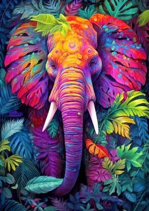 Enjoy: Disguised Elephant (1000) verticale puzzel