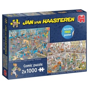 Jan van Haasteren: De Verbouwing & Doe-Het-Zelfwinkel (2x1000) legpuzzels