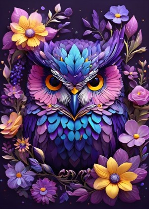 Bluebird: Flowers and Owl (300XL) kinderpuzzel