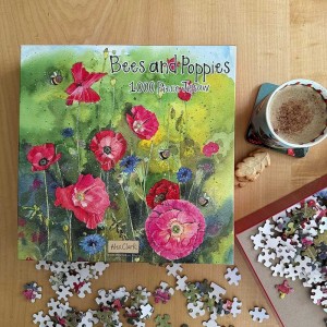 Alex Clark: Bees and Poppies (1000) vierkante puzzel