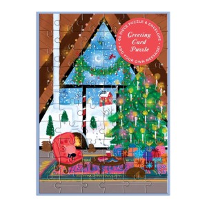 Galison: Greeting Card Puzzle Cozy Cabin (60) puzzelkaart