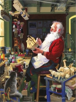 Cobble Hill: Santa's Workbench (500XL) verticale puzzel