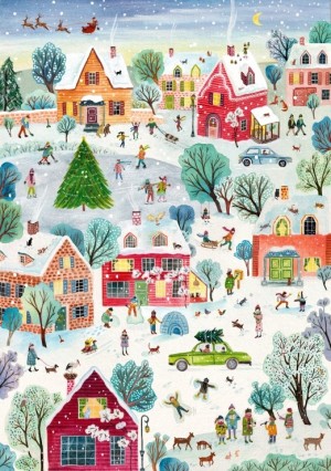 Pieces and Peace: Le Village Enchanté de Noël (2000) verticale puzzel