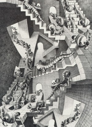 Bekking en Blitz: Escher House of Stairs (1000) verticale puzzel