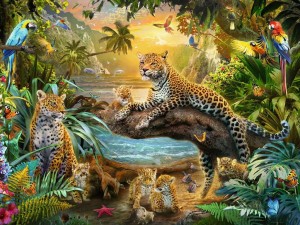 Ravensburger: Leopards in the Jungle (1500) legpuzzel