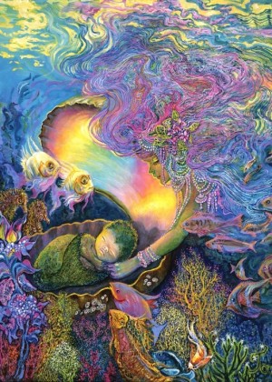 Grafika: Josephine Wall - Birth of a Mer-baby (500) verticale puzzel