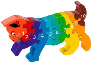 Lanka Kade: Kat 1 tot en met 10 (10) houten kinderpuzzel