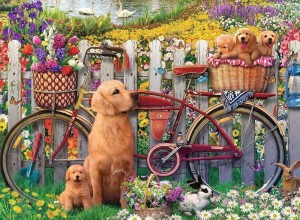 Ravensburger: Cute Dogs in the Garden (500) legpuzzel