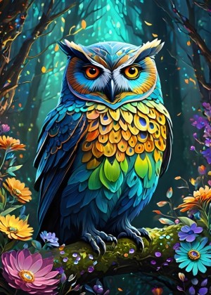 Alipson: Blue Owl (500) verticale puzzel