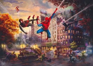 Schmidt: Thomas Kinkade - Marvel Spiderman and Friends (1000) legpuzzel