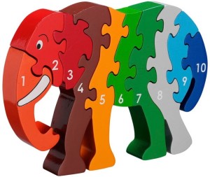 Lanka Kade: Olifant 1 t/m 10 (10) houten kinderpuzzel