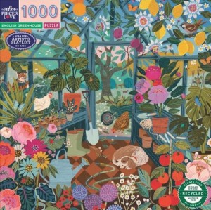 Eeboo: English Greenhouse (1000) vierkante puzzel