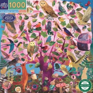 Eeboo: Parlaiment of Owls (1000) vierkante puzzel