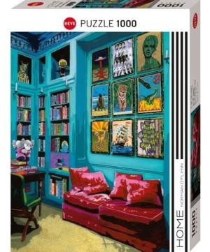 Heye: Home - Room with Red Sofa (1000) verticale puzzel