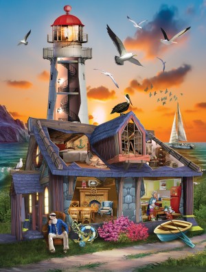 SunsOut: Lighthouse Keeper's Home (300XXL) verticale puzzel