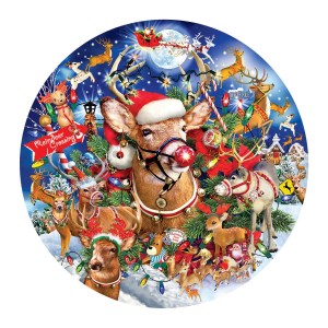 SunsOut: Reindeer Madness (1000) ronde puzzel