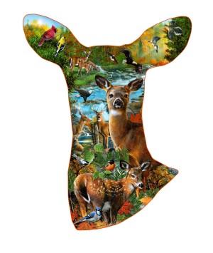 SunsOut: Deer Domain (800) shaped puzzel