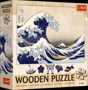 Trefl: Wood Craft - The Great Wave off Kanagawa (200) houten puzzel