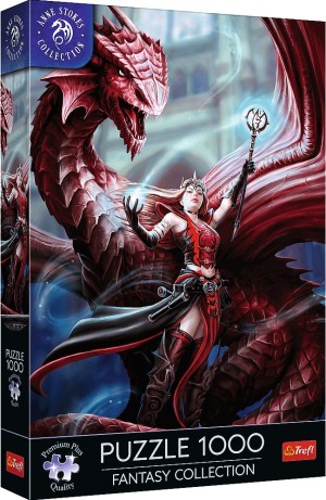 Trefl: Anne Stokes - Scarlet Mage (1000) verticale puzzel