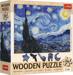 Trefl: Wood Craft - The Starry Night (200) houten legpuzzel