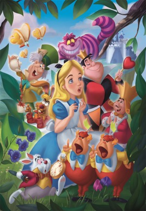 Clementoni: Disney Alice in Wonderland (1000) verticale puzzel