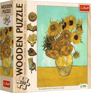 Trefl: Wooden Puzzle - The Sunflowers (200) houten puzzel