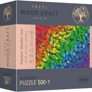 Trefl: Wood Craft - Rainbow Butterflies (500) houten puzzel