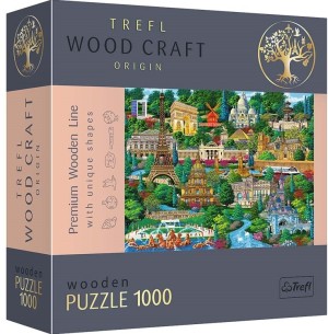 Trefl: Wood Craft - France, Famous Places (1000) houten puzzel